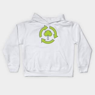 Green Recycling Kids Hoodie